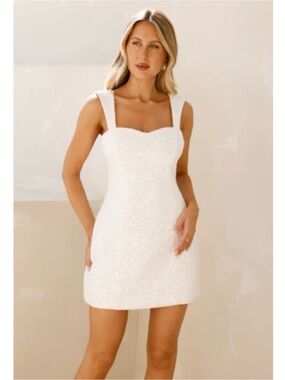 White Sequin Dress